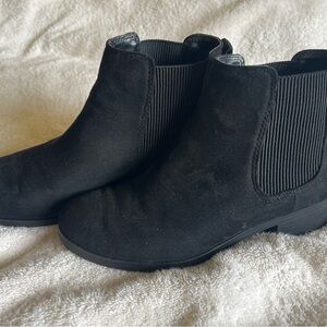 Black Suede Ankle Boots by Soda